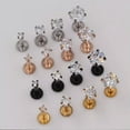 thumbnail image 3 of HOOUN 1Pc Stainless Steel Piercing Tragus Ear Studs Helix Cartilage Earring Jewelry-Black-1.2*6*3mm, 3 of 9