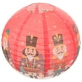 thumbnail image 4 of Christmas Paper Lantern Nutcracker Pattern Round Paper Lantern Christmas Party Decor, 4 of 8