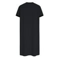 thumbnail image 5 of Yaoyar Mens Nightshirt Cotton Nightgown V Neck Short Sleeve PJ Soft Long Sleepwear Loose Pajamas Sleep Shirt, 5 of 6