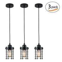 Farmhouse Kitchen Island Hanging Pendant Lighting Rustic Ceiling Light 3 pack