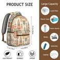 thumbnail image 6 of Bohemian Tribal Print Laptop Backpack - 17 Inch Sleeve, Heavy Duty Oxford Fabric, Large Capacity for College, Dorm, Library & Commuting, 6 of 6