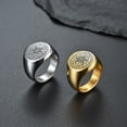thumbnail image 4 of Men's Women's Stainless Steel The Seals of The Seven Archangels Ring Protection Amulet Jewelry, 4 of 4