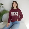 thumbnail image 5 of Women's 1973 Collegiate Font Sweatshirt 50th Birthday Sweatshirt, 5 of 5