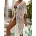 thumbnail image 2 of Swimwear Cover Up for Women Sexy Seethrough Lace Stitching Bikini Cover Up Summer Beach Swimsuit Cover Up Shermie, 2 of 6