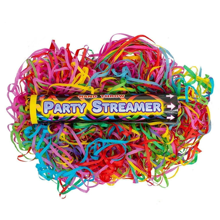 Multicolor Hand Throw Streamers 12 Pack