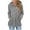Gray, variant on Otntypg Lightweight Hoodies for Women with Pockets Casual Split Hem Long Sleeve Hooded Pullover Sweatshirts Trendy Solid Color Basic Athletic Tunic Blouse White XXL