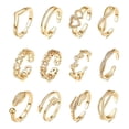 thumbnail image 2 of 12PCS Adjustable Flower Toe Rings for Women Open Tail Ring Jewelry Kit, 2 of 6