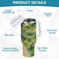 thumbnail image 2 of Yayeee 40oz Stainless Steel Tumbler with Straw and Handle Double-Wall Insulated Travel Water Bottle, Art Garden Scene, 2 of 8
