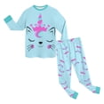 thumbnail image 5 of CAICJ98 Kids & Toddler Boys Pajamas 2 Piece Pjs Set Cotton Sleepwear Boys Clothing (Mint Green,6-7 Years), 5 of 7