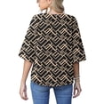 thumbnail image 7 of Anygrew Womens Tops Summer Blouses V Neck Batwing Sleeve Tops Tie Knot Chiffon Button Down Casual Blouse, 7 of 7