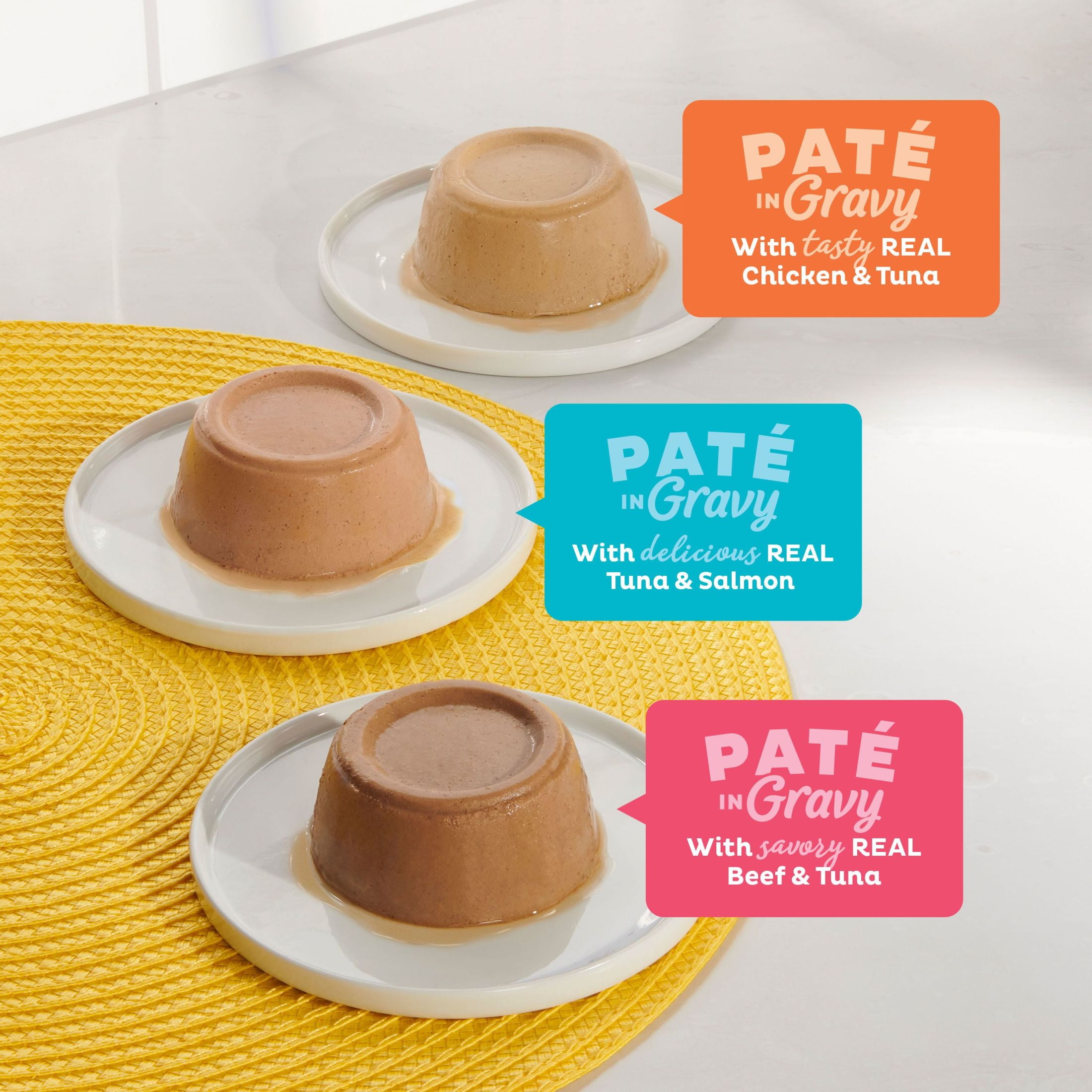 (4 pack) Meow Mix Pate in Gravy Surf n’ Turf Pates Variety pack, Wet Cat Food, 2.75 oz Cup, 12 pack