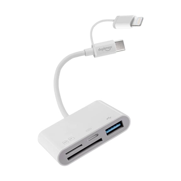 Adaptador Duplimax 4 en 1 conector Lighting y Tipo C