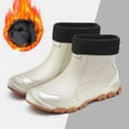 thumbnail image 2 of Men's Rain Shoes Fashionable Solid Color Low Top Removable Lined Rain Boots Outdoor Water Wading Shoes For Wet Weather, 2 of 6