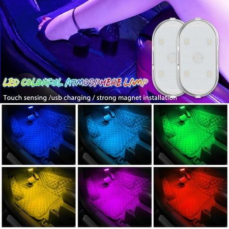 

Car Interior LED Sensor Light Touch-Switch Light Mini USB Charging Reading Light - Blue