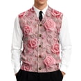 thumbnail image 5 of Valentine's Day Sweater Vest for Men V-Neck Sleeveless Button Up Cardigan Valentines Vest Sweater, 5 of 7