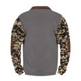 thumbnail image 4 of Runfenguu Men'S Summer Top Spring Top For Men Men'S Large Size Half Zipper Round Neck Camouflage Vintage Print Long Sleeved Mens Oversized T Shirt, 4 of 4