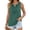 Dark Green, variant on longantii Womens Sleeveless Tank Tops Summer V Neck Lace Front Tops Boho Vacation Beach Blouse Wine XXL