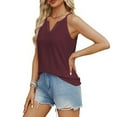 thumbnail image 7 of tarylea Camisole Tank Tops for Women Lace Notch V Neck Loose Fitting Comfy Long Tunic Tank, 7 of 7