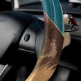 thumbnail image 5 of Sea Lion Printed PVC Leather Car Steering Wheel Cover 14.5 Inch Auto Accessories, 5 of 6