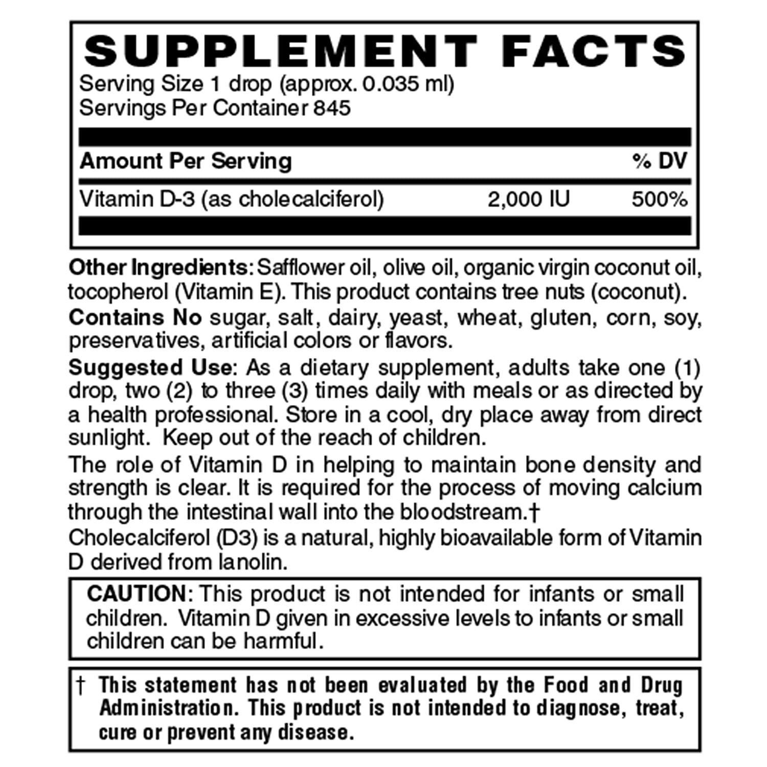 Holly Hill Health Foods, D3 Liquid 2,000 IU, 1 Ounce