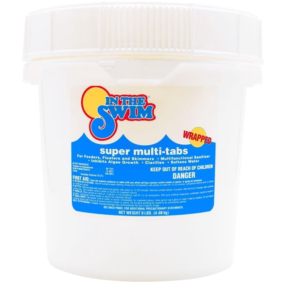 Sanitizante para piscina In The Swim tabletas multiacción 5 en 1 de 3" 4,1 kg