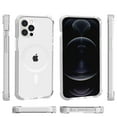 thumbnail image 3 of Dteck iPhone 13 Pro Magnetic Case, Built in Magnets Compatible with MagSafe, Clear Hard PC Back Cover + Soft TPU Shockproof Air-Guard Corners Protective Case for iPhone 13 Pro 6.1" 2021, White, 3 of 7