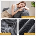 thumbnail image 2 of BYBYME Folding Sofa Bed,8 Inch L Shape Convertible Sofa Bed with Armrests,Floor Sofa Bed with Pillows,Portable Folding Chair Bed,Lounger for Living Room and Bedroom,etc.,DGrey, 2 of 7