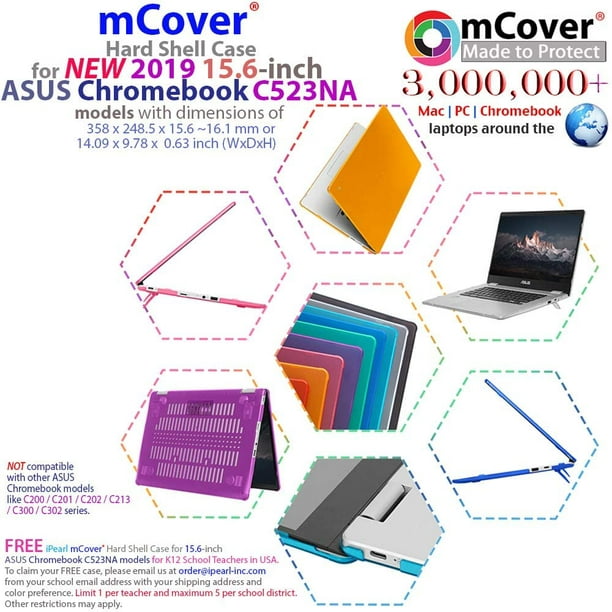 mCover Coque Rigide pour Ordinateur Portable ASUS Chromebook