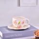 thumbnail image 5 of Taza de café de cerámica, bonita taza rosa con platillo, apta para la oficina y el hogar, apta para lavavajillas y microondas (250 ml)., 5 of 5
