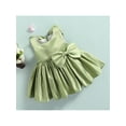 thumbnail image 3 of Seyurigaoka Kids Girls Party Gown Dress Toddler Solid Color Big Bowknot Dress, 3 of 9
