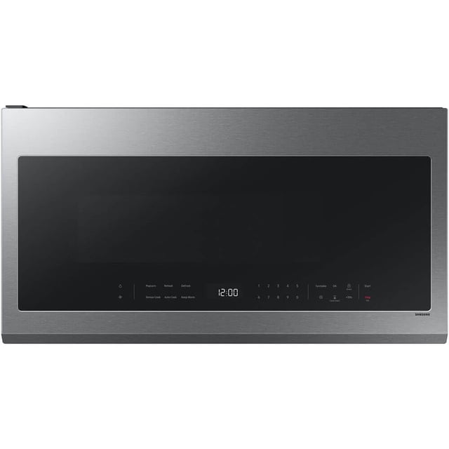 Microondas sobre la estufa Samsung de 2.1 pies cúbicos con Wi‑Fi, acero inoxidable