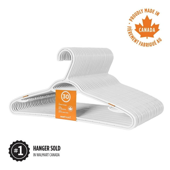 neatfreak!® Plastic Clothes Hanger, Set of 30