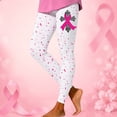 thumbnail image 3 of Cancer Leggings for Women Elastic High Waist Pink Ribbon Slim Fit Tights Pants Workout Yoga Pants, 3 of 5