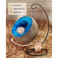 thumbnail image 4 of Guinea Pig Bed, Hamster Hideout, Guinea Pigs Accessories, Guinea Pigs Toys, Large Coconut Shell Hamster Bed House with Warm Pad Hideaway for Rabbit Gu, 4 of 5
