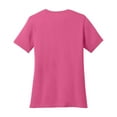thumbnail image 5 of Port & Company Ladies Core Cotton V-Neck T-Shirt Sangria Large, 5 of 5