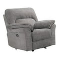 thumbnail image 2 of Furniture of America Rhome Upholstered Fabric Light Gray Glider Recliner, 2 of 6