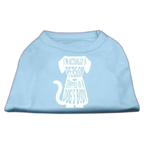 Mirage Pet Trapped Screen Print Shirt Baby Blue XS