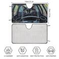 thumbnail image 4 of Black Cat Car Windshield Sun Shade Fun Animal Cool Fold-able UV Ray Sun Visor Protector Sunshade to Keep Your Vehicle Cool 51"x28", 4 of 7