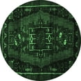 thumbnail image 1 of Ahgly Company Indoor Round Persian Emerald Green Traditional Area Rugs, 5' Round, 1 of 4