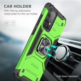 thumbnail image 6 of NIFFPD Galaxy A52 Case, Samsung A52 Case Ring Kickstand Hard PC Soft TPU Phone Cover for Samsung Galaxy A52 5G Green, 6 of 7