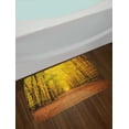 thumbnail image 2 of Fall Bath Mat, Seasonal Park Foliage Pathway Scenic Environment Leaves and Branches, Non-Slip Plush Mat Bathroom Kitchen Laundry Room Decor, 29.5 X 17.5 Inches, Pale Green Orange Brown, Ambesonne, 2 of 2