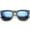 Black-Gold / Blue Mirror, variant on sunglassLA Unisex High Fashion Alligator Metal Temple Mirrored Lens Flat Top Sunglasses (Black-Gold / Pink Mirror) - 50mm