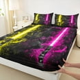 thumbnail image 3 of Castle Fairy Gamepads Lightsaber Full Size Sheets 4-Piece for Kids Children Teens,Video Game Breathable Bed Sheets,Galaxy Universe Lightweight Sheet Sets,Microfiber Bedroom Decor, 3 of 7
