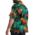 thumbnail image 3 of Platypus Men's Short Sleeve Printed Poplin Beach Shirts with Spread Collar - Casual Button Down Summer Tops for Unisex, 3 of 6