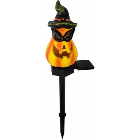 Halloween Pathway Lights Outdoor, Solar Pumpkin Garden Stake Lights Waterproof, Pumpkin Decoration for Halloween Garden Outdoor Indoor