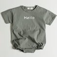 thumbnail image 2 of Baby Romper Short Sleeve Born To Crawl Off Roading Lightweight Bodysuit Romper Baby Onsies Grey 3 Months-6 Months, 2 of 7