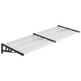 thumbnail image 3 of vidaXL Door Canopy Porch Awning Outdoor Black and Transparent Polycarbonate, 3 of 54