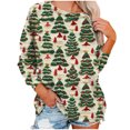 thumbnail image 5 of Up to 65 off!Lolmot Plus Size Women Christmas Sweathirts Ugly Christmas Sweater Funny Santa Snowman Tree Crewneck Sweatshirt Xmas Gift Fleece Long Sleeve Pullover Top, 5 of 7