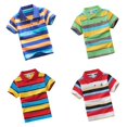 thumbnail image 1 of WEAIXIMIUNG Multipiece Kids Boys Girls Short Sleeve Striped Shirt Button Closure Comfortable & Soft Fabric 20, 1 of 4
