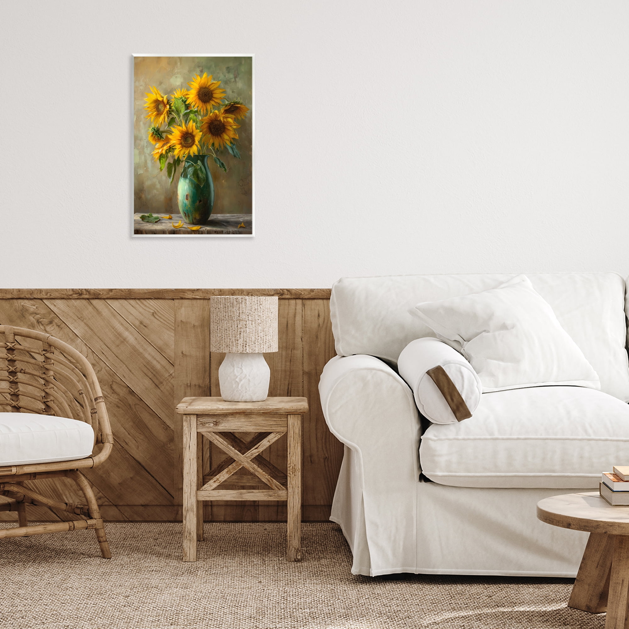 Stupell Industries Moody Sunflower Vase Wall Plaque Art, design by Creative Studio